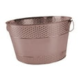 thumbnail image 3 of Esquirla Ice Bucket Beverage Tub Round Lightweight Organizer Metal Drink Storage Bucket for Chilling Bar Champagne Cocktails Bronze, 3 of 8