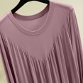 thumbnail image 5 of StSilkitty Women's Long Sleeve Nightgowns Crewneck Sleepwear Night Gown Lightweight Comfy Breathable Sleepshirts, 5 of 7