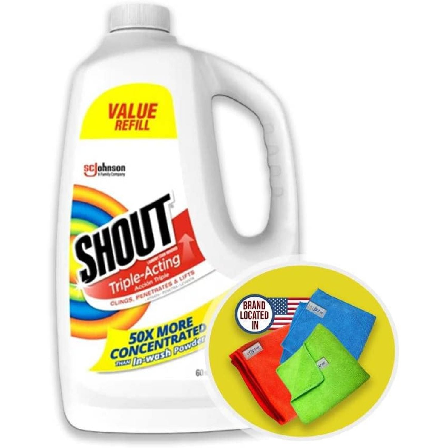 Shout TripleActing Stain Removing Spot Treatment 60 Oz with 3Pack