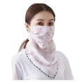 thumbnail image 4 of Women's Ice Silk Printed Scarf, Sun Protection Face Mask and Neck Gaiter, Lightweight UV Ray Shield for Summer Outdoor Activities, Travel, Beach, Hiking, and Daily Casual Wear-B, 4 of 5