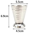 thumbnail image 2 of 75ml Measuring Cups Drink Spirit Mix Bar Cocktail Beaker, 2 of 5