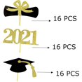 thumbnail image 4 of 2021 Graduation Cupcake Toppers, 48 PCS Food/Appetizer Picks For Graduation Party Mini Cake Decorations, Diploma, 2021, 4 of 5