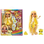 Rainbow High Sunny, Yellow with Yeti Pet, 11 Doll, DIY Sparkle Slime Kit, Fashion Accessories, Kids Gift 4-12