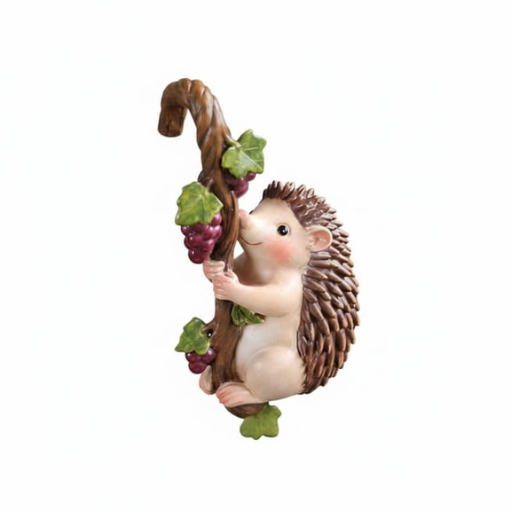 simhoa Hedgehog Planter Accessory Climbing Figurine Garden Decor Weather Resistant Resin for Outdoor Balcony