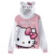 thumbnail image 2 of Sudadera con capucha con estampado de Hello Kitty de Sanrio Kawaii para mujer, ropa de otoño estilo Y2K, sudadera holgada informal de manga larga para hombre, 2 of 6