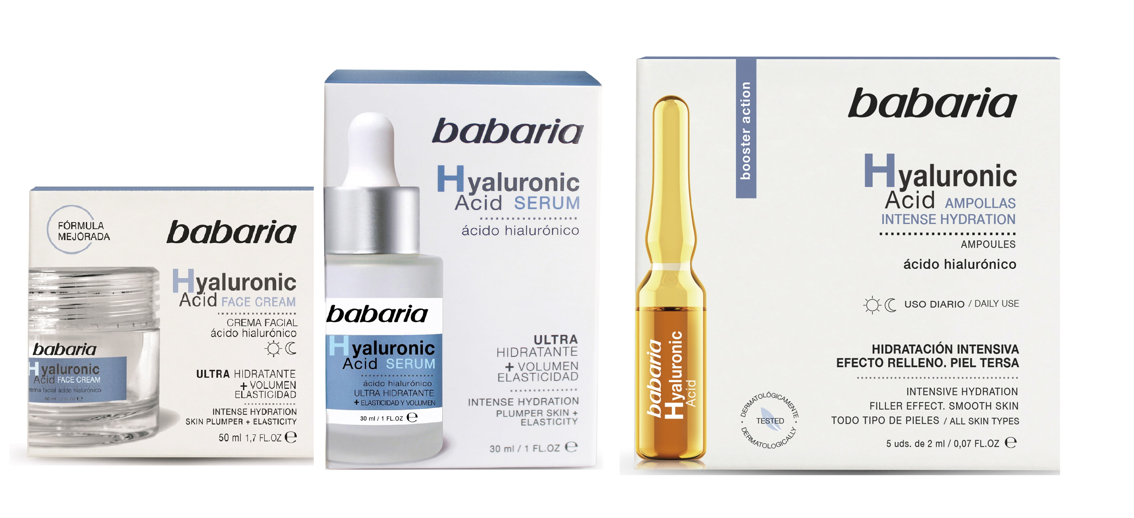 Estuche Hialuronico 82 Ml – Babaria Geschenkset Mit Hyaluron-Creme, Serum & Ampullen Für Die Gesichtspflege