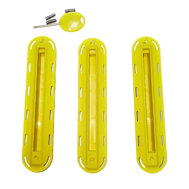 3 uds caja de aletas de tabla de llaves enchufe de aletas de tabla de tornillos Tri caja de aletas Amarillo Sharpla Estuche para aletas de tabla de surf