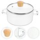 thumbnail image 5 of Olla de vidrio para cocinar Olla de vidrio con tapa Cacerola de vidrio Utensilios de cocina de vidrio transparente para sopa Leche, 5 of 7