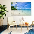 thumbnail image 2 of IDEA4WALL Coastal Canvas Wall Art Palm Tree and Clear Sky Sea Canvas Prints Modern Home Wall Decor - 24x36 inches, 2 of 4