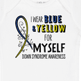 thumbnail image 4 of Inktastic I Wear Blue and Yellow for Myself- Down Syndrome awareness Boys or Girls Baby Bodysuit, 4 of 5