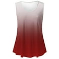 thumbnail image 4 of Red Women's Tanks, Women'S Plus Size Loose V Neck Sleeveless T Shirts Dot T Shirts Baggy T Shirt Sports Gym Work Shirts Strappy Casual Loose Summer Tee Top Blouse Tunic Ladies,Women's Tanks & Camis XX, 4 of 5