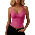 thumbnail image 4 of LVHAOGJOB Camisole d'Été pour Femmes Hauts Unis Col en V Sans Manches Chandails pour Femmes, 4 of 9