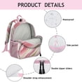 thumbnail image 4 of Pink and Gold Marble Texture Backpack Backpack for School,Cute School Bag,Schoolbag with Adjustable Shoulder Straps & Padded Back,13.8"x11.4"x6", 4 of 5