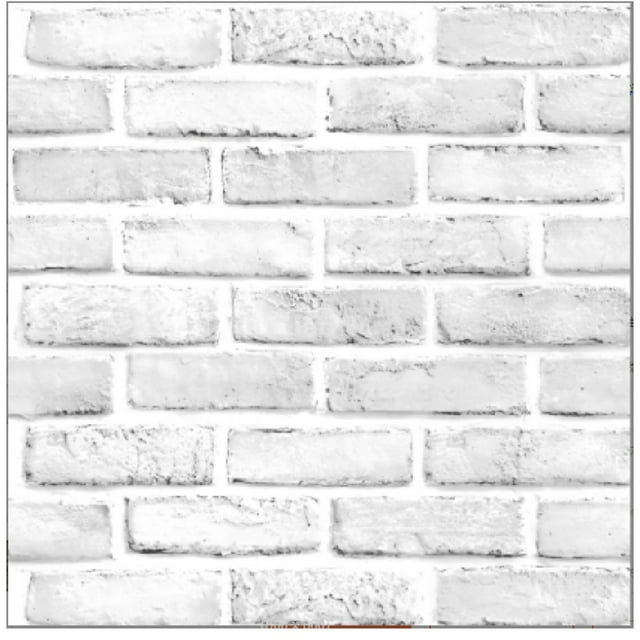 Papel Tapiz Ladrillos Blancos HappyWare Autoadherible 45cm X 10m