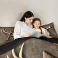 thumbnail image 5 of Castle Fairy 2-Piece Twin Size Comforter Set - Monogram Initial A Jungle Deer Print, 5 of 8