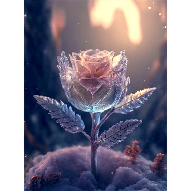 (A3365) Lleno Diamantes Flores Cristal Serie Flores Y Plantas Diamantes Redondos Pinturas Diamantes Resina 30*40CM
