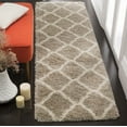 thumbnail image 2 of SAFAVIEH Hudson Aline Plush Geometric Shag Runner Rug, Beige/Ivory, 2'3" x 6', 2 of 6