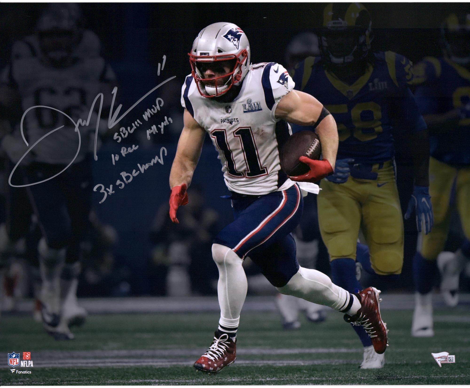 edelman signed football