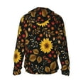 thumbnail image 3 of Uemuo Fall Sunflowers Leaves Pattern Women's Full Zip UPF 50+ Sun Protection Hoodie Jacket Long Sleeve Sun Shirt Hiking Outdoor Performance with Pockets-Medium, 3 of 9