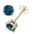 thumbnail image 1 of Aonejewelry 0.50 CTW Round Blue Diamond Solitaire Stud Earrings In 14K Gold, 1 of 1
