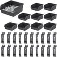 thumbnail image 1 of YQHWQ Multiple Stackable Screw Storage Organizer Boxes for Craft Room Workshop Wall Mounted Storage Boxes with Hooks 10 Pieces Small Parts Boxes for Garage Plastic Wall Mounted Storage, 1 of 5