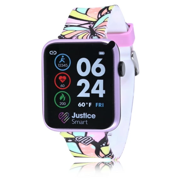Justice Unisex Tween Smart Watch with Silicone Strap in Butterfly Tie Dye (JSE4203WMC)