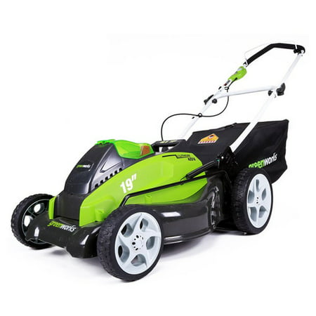 Greenworks 19-Inch 40V Cordless Lawn Mower, 4.0 AH & 2.0 AH Batteries Included