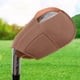 thumbnail image 3 of Cubierta para la cabeza con protección protectora Parte de hierros de golf para diestros Cubierta para la cabeza PU Café Cola Cubierta de cabeza de hierro de golf, 3 of 8