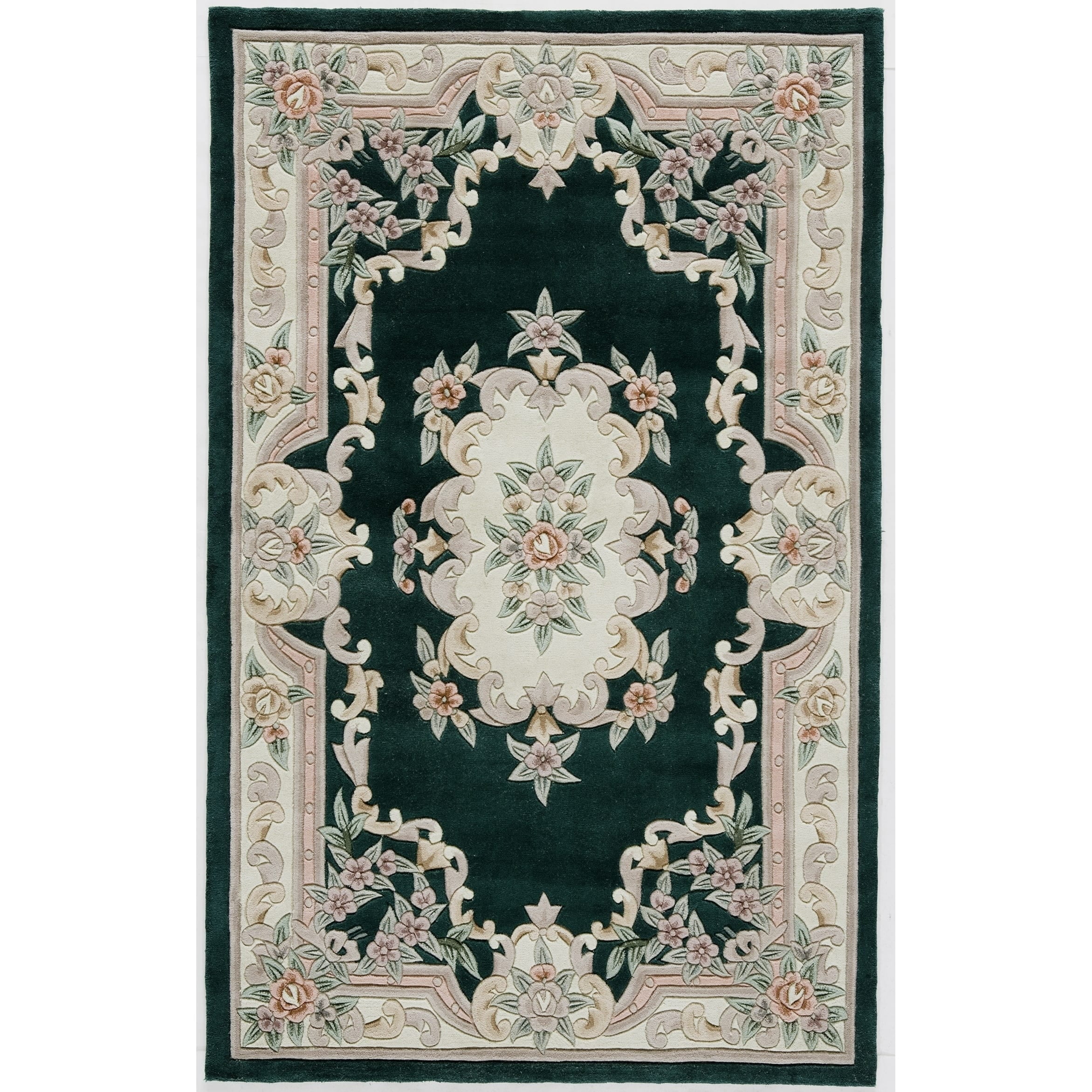 Rugs America New Aubusson Collection Emerald 510361 Traditional