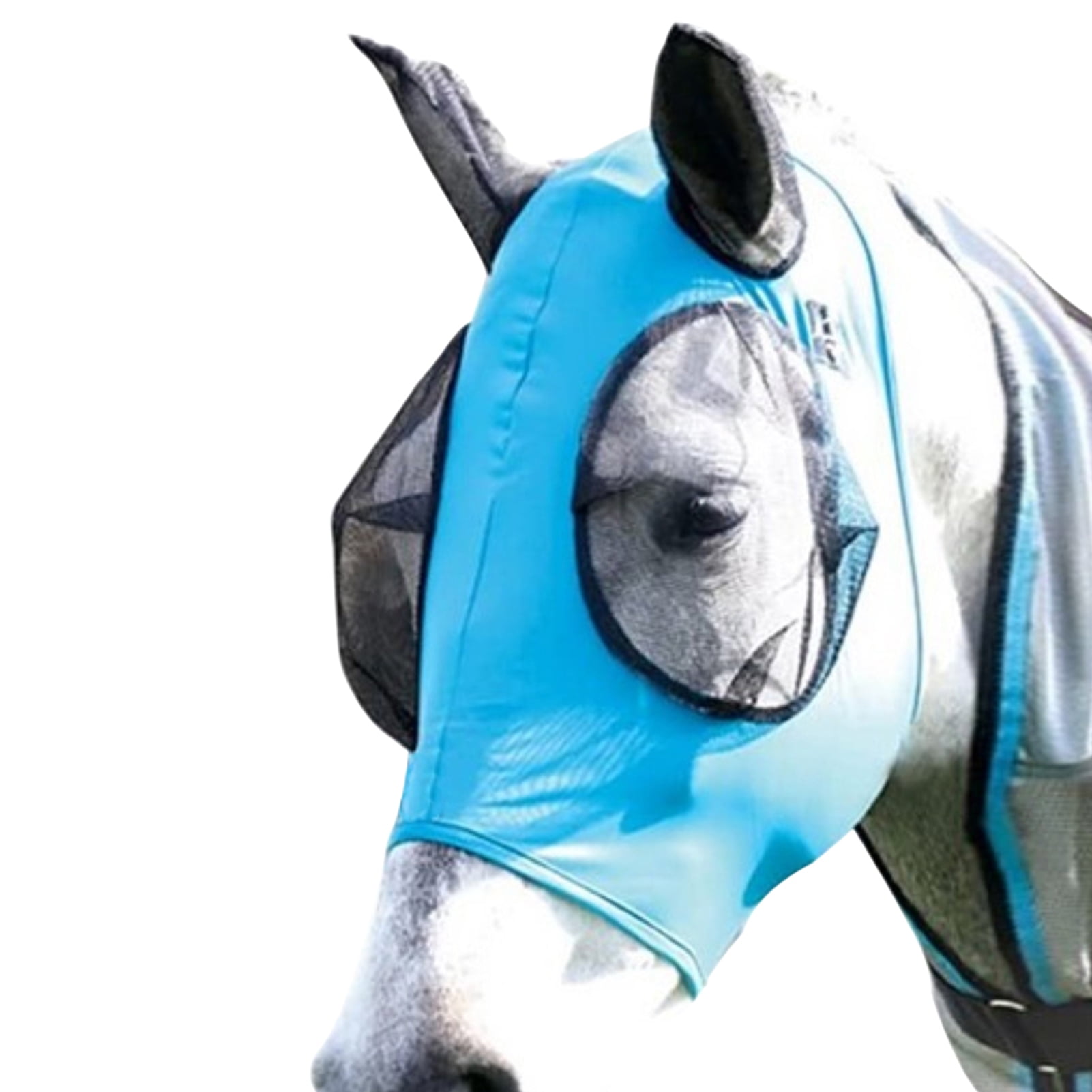 Fine Mesh Ears Armour Shield Farm Anti- Fly Protector Horse Head Cover ...