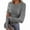 Gray, variant on Womens Ribbed Tops Purple Pullover Trendy Slim Fit Floral Shirts for Ladies Long Sleeve