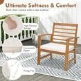 thumbnail image 4 of Spaco 3 Pieces Outdoor Furniture Set, Deluxe Outdoor Patio with Soft Seat Cushions-White, 4 of 6