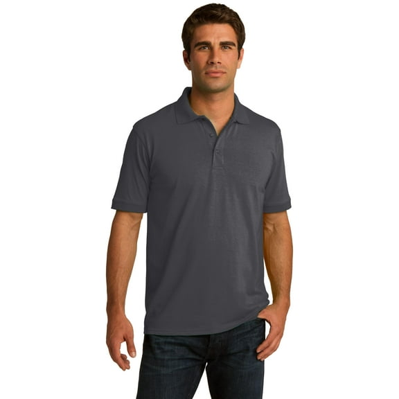 Port & Company 55 Ounce Jersey Knit Polo (KP55) Charcoal, 3XL