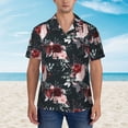thumbnail image 2 of Susaid Watercolor Floral Print Short Sleeve Shirts Button Down Casual Shirts Summer Beach Aloha Button Down Short Sleeve for Men ,Small, 2 of 7