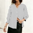 thumbnail image 2 of TaTaai Women's Fashion Spring And Summer Button Up Cardigan 3/4 Quarter Sleeve Jacket V-neck Top/shirt Gift, 2 of 6