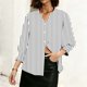 thumbnail image 2 of TaTaai Women's Fashion Spring And Summer Button Up Cardigan 3/4 Quarter Sleeve Jacket V-neck Top/shirt Gift, 2 of 6