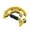 Yellow, variant on Aibecy Handheld Tambourine Double Row Metal Jingles Half Moon Hand Bell Percussion Drum for Adults Kids KTV Party Bar Musical Instrument