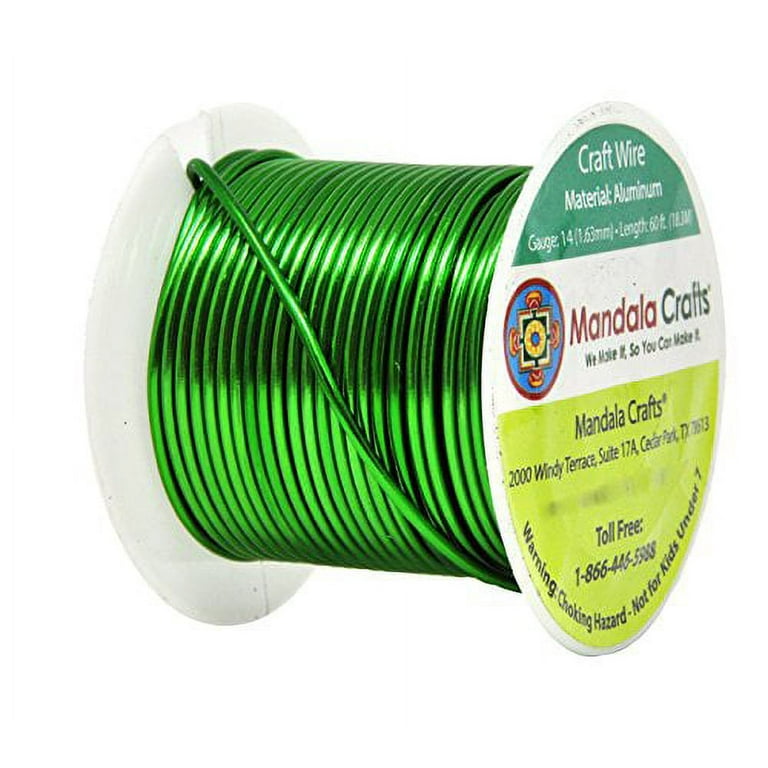 Mandala Crafts Copper Wire for Jewelry Making – 26 Gauge 55 Yards, Green