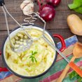 thumbnail image 4 of EeaseMX Prensa de patatas de acero inoxidable, tipo ondulado, color caqui, 1 unidad, 4 of 8