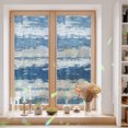 Window Graffiti Tint Graffiti Abstract Stripe Rainbow Window Privacy Film, White Navy Blue ...