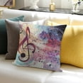 thumbnail image 3 of Patifu Music Notes Throw Pillow Cover for Kids,Musical Theme Pillow Cover Tie Dye Rhythm Pattern Cushion Cover,Colorful Melody Note Decorative Accent Pillow Case 24x24in, 3 of 5