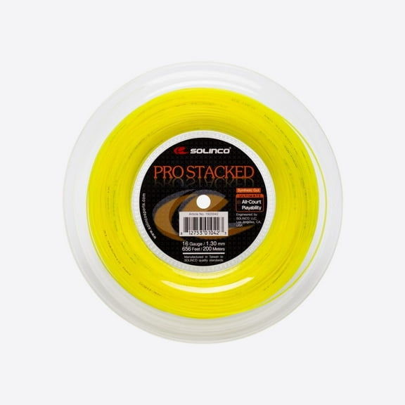 Solinco Pro Stacked Tennis String Reel 660ft/200m Neon Yellow