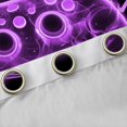 thumbnail image 4 of Manfei Neon Purple Gamepad Black Out Curtains for Boys, Honeycomb Abstract Curtains Pack of 2 (42x63 Each), Mystic Glitter Galaxy Bedroom Curtains, Window Curtains Decor, 4 of 6