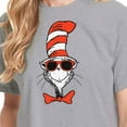 thumbnail image 3 of Dr. Seuss - The Cat In The Hat Cool Shades - Juniors Cropped Cotton Blend T-Shirt, 3 of 6