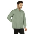 thumbnail image 3 of Bestman Solid Long Sleeve Shirt For Mens Front Double Button Placket Chinese Collar Shirt, 3 of 7
