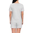 thumbnail image 2 of LELINTA Women's Sleepwear Cotton Round Neck Loungewear Short Sleeve Pajama Set, 2 of 3