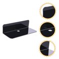 thumbnail image 4 of FOMIYES 4Ud Estantes Flotantes Adhesivos Negro Para Pared Sin Taladro Estantes Pequeños Para Y Dormitorio, 4 of 8