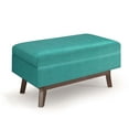 thumbnail image 4 of Simpli Home Owen 36" Mid Century Velvet Upholstered Storage Ottoman in Blue, 4 of 12