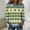 A1571 Green, variant on St. Patrick's Day Sweatshirt for Women Clover Pattern Graphic Shirt Long Sleeve Crewneck Casual Denim Trim Pullover Tunic Festival Holiday Apparel