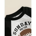thumbnail image 5 of Newborn Baby Boy Football Season Jumpsuit Sundays are for Football with Daddy Sweatshirt Romper Playsuit Fall Clothes, 5 of 8